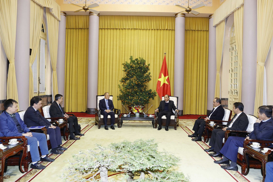 Quang cảnh buổi tiếp. (Ảnh: Thống Nhất/TTXVN)