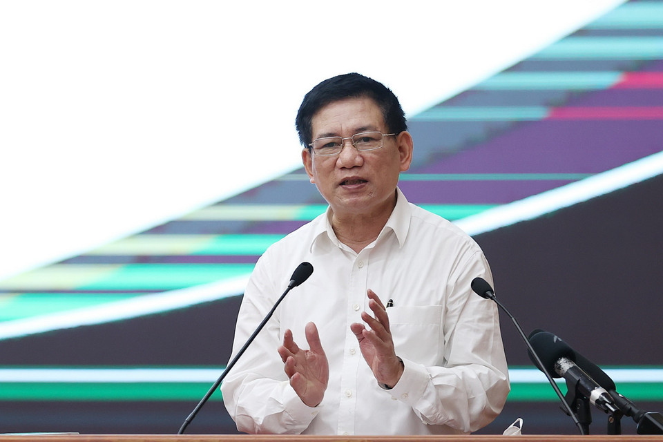  Bộ trưởng Bộ Tài chính Hồ Đức Phớc phát biểu. (Ảnh: Dương Giang/TTXVN)