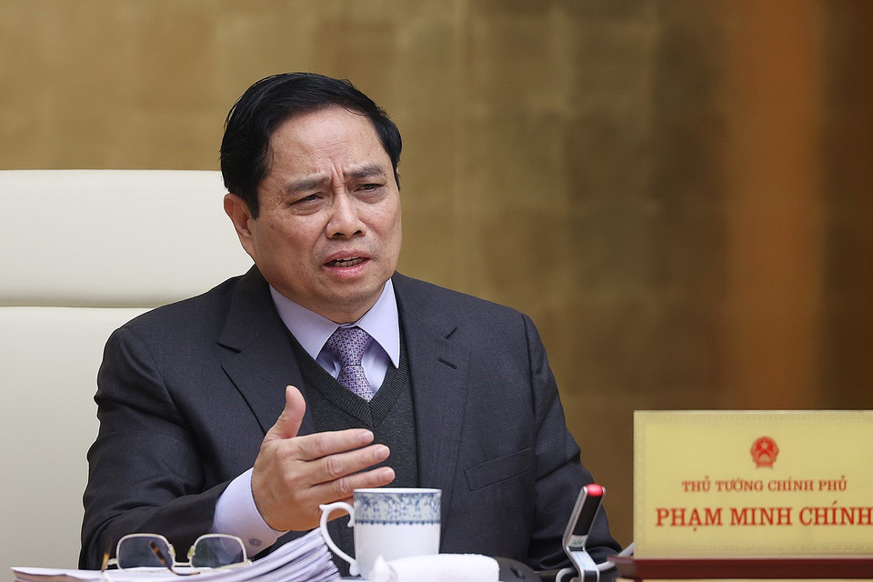 Thủ tướng Phạm Minh Chính chủ trì phiên họp. (Ảnh: Dương Giang/TTXVN)