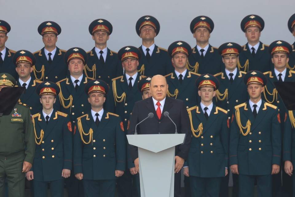 Thủ tướng Nga Mikhail Misutin phát biểu tại lễ khai mạc. (Ảnh: TTXVN)