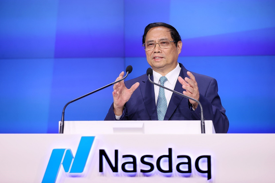 Thủ tướng Phạm Minh Chính phát biểu. (Ảnh: Dương Giang/TTXVN)