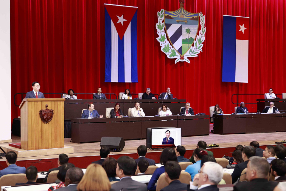 Chủ tịch Quốc hội Vương Đình Huệ phát biểu. (Ảnh: Doãn Tấn/TTXVN)