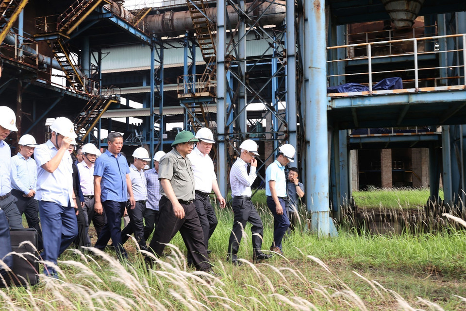 Dự án mở rộng giai đoạn 2 Nhà máy Gang thép Thái Nguyên (Tisco 2) được khởi công từ năm 2007. (Ảnh: Dương Giang/TTXVN)