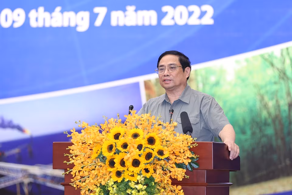 Thủ tướng Phạm Minh Chính phát biểu định hướng Hội nghị.(Ảnh: Dương Giang/TTXVN)