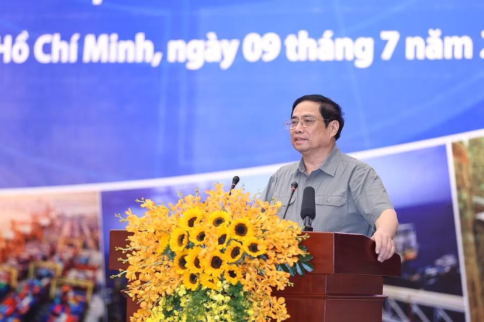 Thủ tướng Phạm Minh Chính phát biểu định hướng Hội nghị.(Ảnh: Dương Giang/TTXVN)