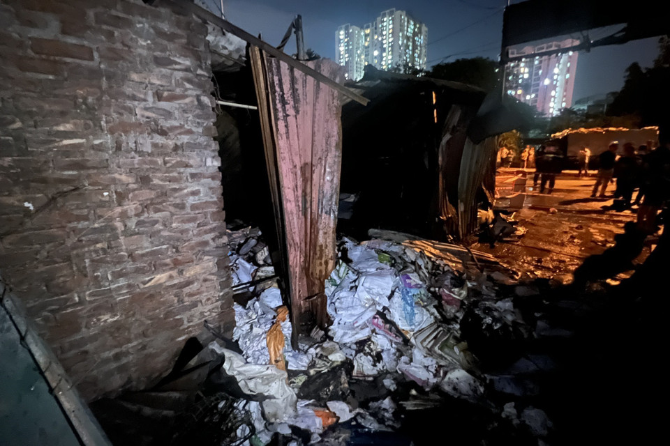 Hiện trường vụ cháy. (Ảnh: TTXVN phát)