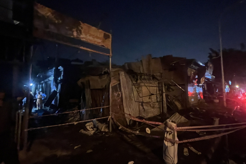 Hiện trường vụ cháy. (Ảnh: TTXVN phát)