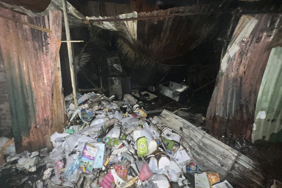 Hiện trường vụ cháy. (Ảnh: TTXVN phát)