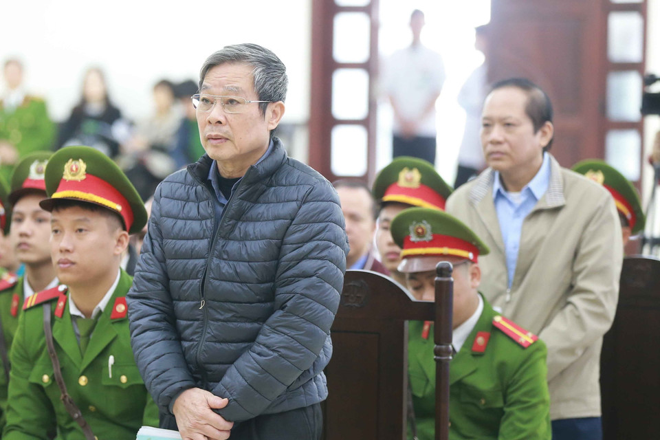 Bị cáo Nguyễn Bắc Son (sinh năm 1953, cựu Bộ trưởng Bộ Thông tin và Truyền thông). (Ảnh: Doãn Tấn/TTXVN)