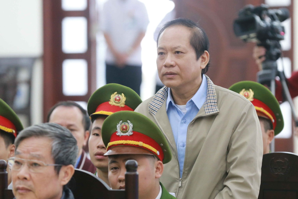 Bị cáo Trương Minh Tuấn (sinh năm 1960, cựu Bộ trưởng Bộ Thông tin và Truyền thông). (Ảnh: Doãn Tấn/TTXVN)