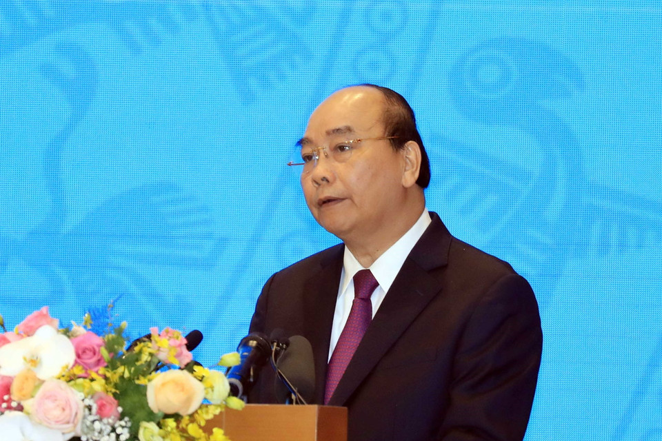 Thủ tướng Nguyễn Xuân Phúc phát biểu khai mạc. (Ảnh: Thống Nhất/TTXVN)