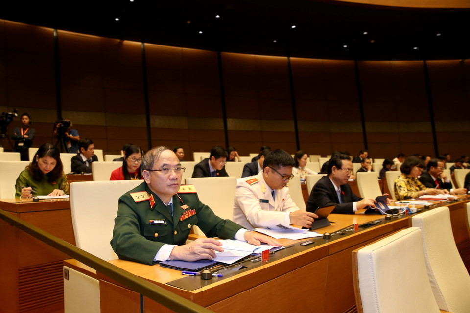 Các đại biểu Quốc hội tại phiên khai mạc. (Ảnh: Dương Giang/TTXVN)