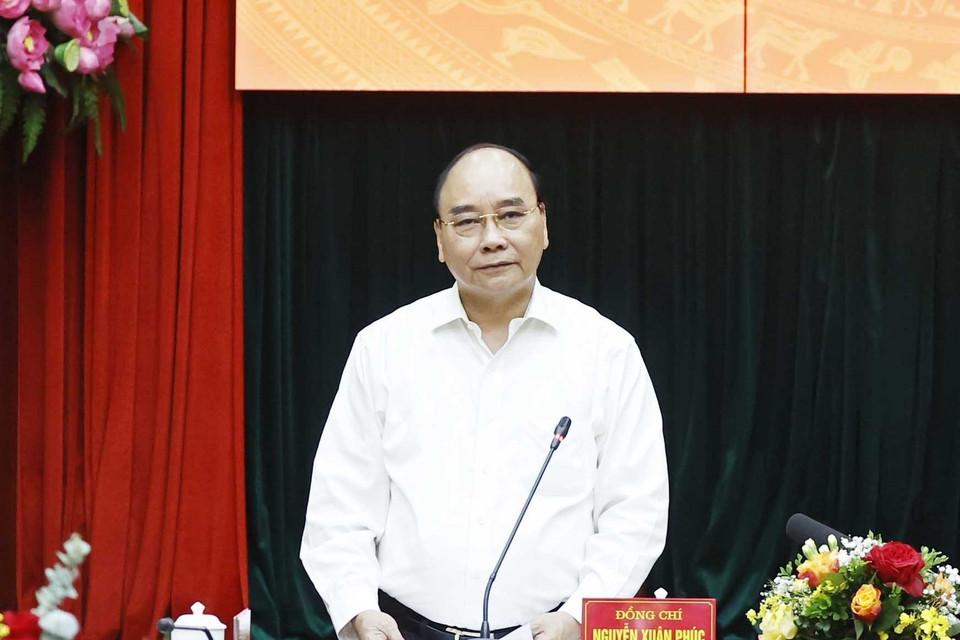 Chủ tịch nước Nguyễn Xuân Phúc phát biểu. (Ảnh: Thống Nhất/TTXVN)