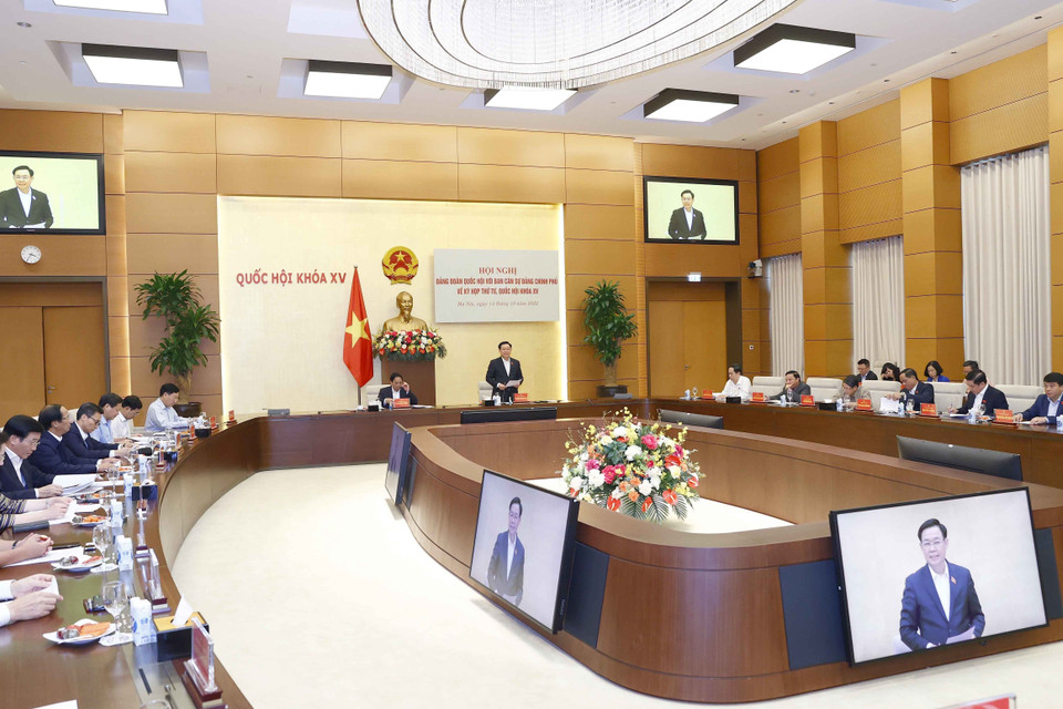 Chủ tịch Quốc hội Vương Đình Huệ phát biểu. (Ảnh: Doãn Tấn/TTXVN)