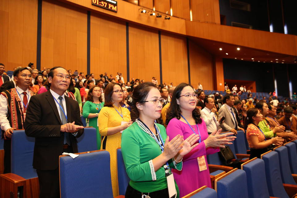 Các đại biểu tham dự phiên bế mạc Đại hội. (Ảnh: TTXVN)