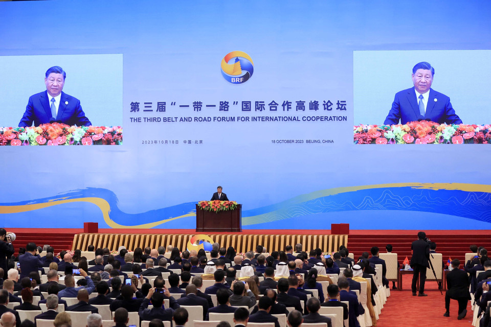 Chủ tịch Trung Quốc Tập Cận Bình phát biểu khai mạc. (Ảnh: Thống Nhất/TTXVN)