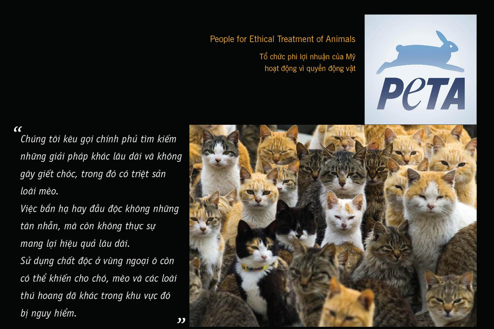  Thực tế đã chứng minh việc tiêu diệt động vật không đem lại hiệu quả. (Nguồn: Reuters, peta.org)