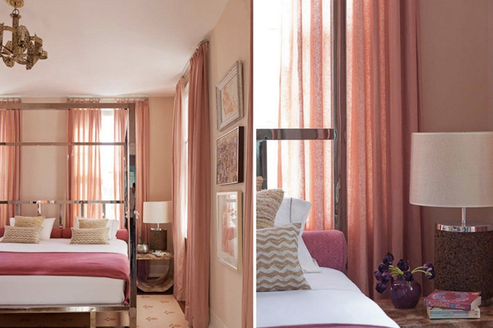 Trong phòng ngủ, kết hợp các tông màu nhạt với các tông màu đậm, giống như màu Pantone, Radiant Orchid, sẽ tạo ra một cái nhìn tinh tế hơn. (Ảnh: UMA/Vietnam+) Xu hướng: Trung tính với phong cách dân gian hiện đại