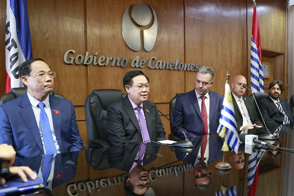 Chủ tịch Quốc hội Vương Đình Huệ phát biểu. (Ảnh: Doãn Tấn/TTXVN)