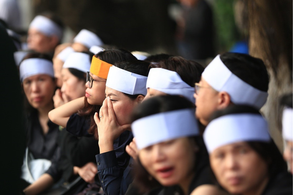 Những hình ảnh xúc động tại lễ tang nguyên Tổng Bí thư Đỗ Mười. (Ảnh: Trọng Đạt/TTXVN)