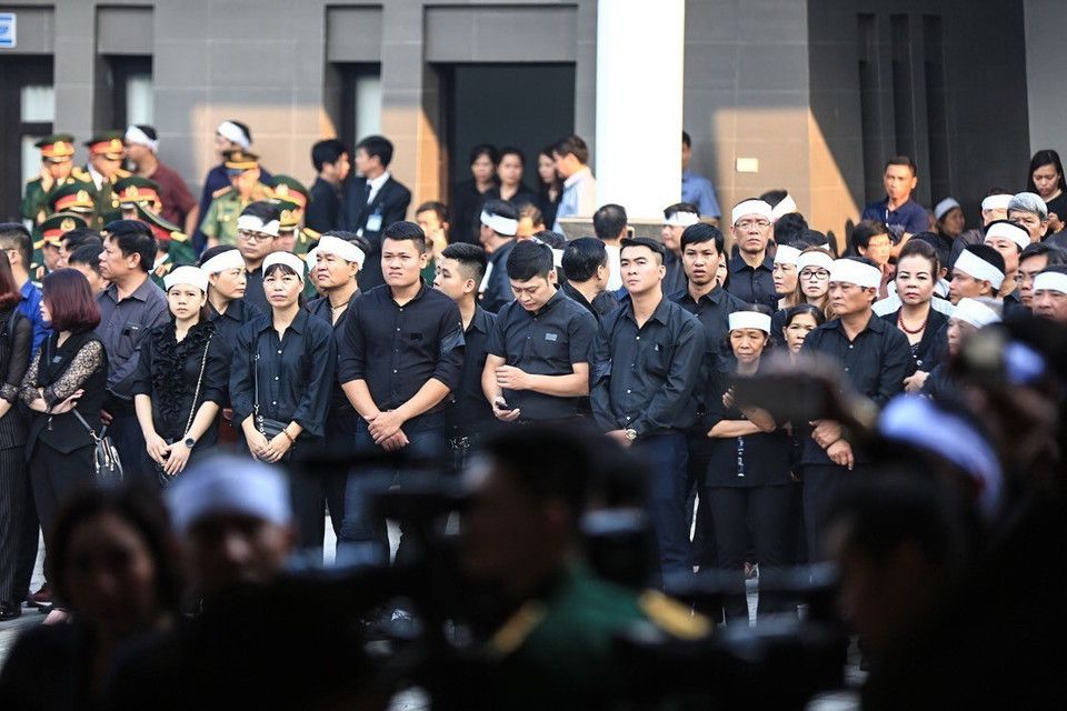 Gia quyến nguyên Tổng Bí thư Đỗ Mười. (Ảnh: Trọng Đạt/TTXVN)