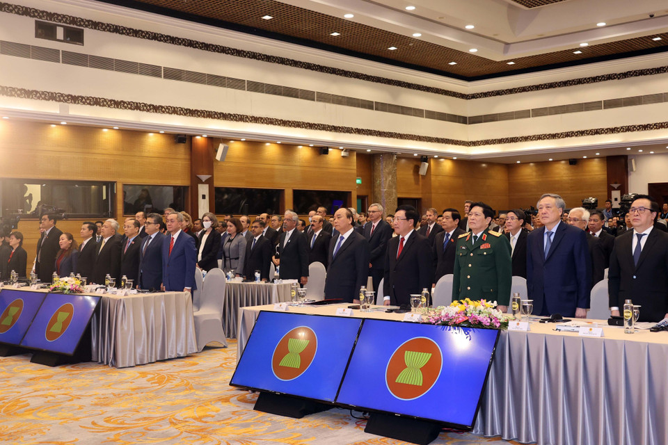 Lễ bế mạc Hội nghị Cấp cao ASEAN 37 và các Hội nghị Cấp cao liên quan. (Ảnh: Thống Nhất/TTXVN)