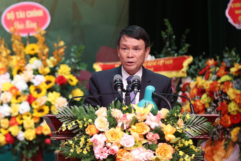 Ông Nguyễn Đức Lợi báo cáo kiểm điểm Ban Chấp hành khóa X, nhiệm kỳ 2015-2020. (Ảnh: Hoài Nam/Vietnam+)