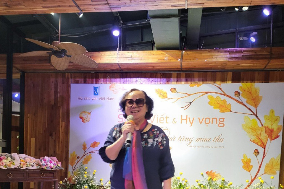 Nhà thơ Phạm Hồ Thu. (Ảnh: PV/Vietnam+)