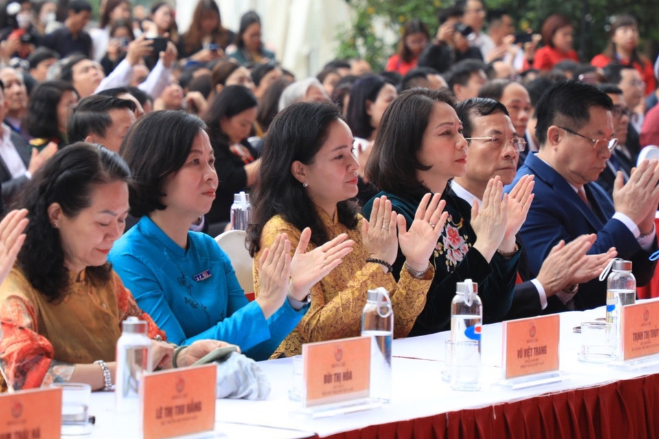 Các đại biểu tham dự buổi khai mạc hội báo 2023.(Ảnh: Hoài Nam/Vietnam+) 