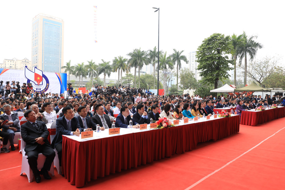 Hội báo toàn quốc 2023 là cơ hội để các nhà báo, lãnh đạo cơ quan báo chí cùng nhận diện xu hướng trên thế giới. (Ảnh: Hoài Nam/Vietnam+)