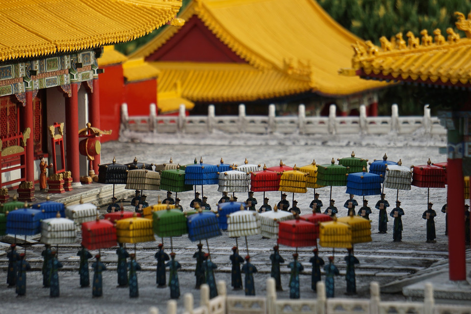 Khung cảnh uy nghi giữa buổi lễ thiết triều trong Tử Cấm Thành. (Ảnh: Trần Long/Vietnam+) Nhập mô tả cho ảnh