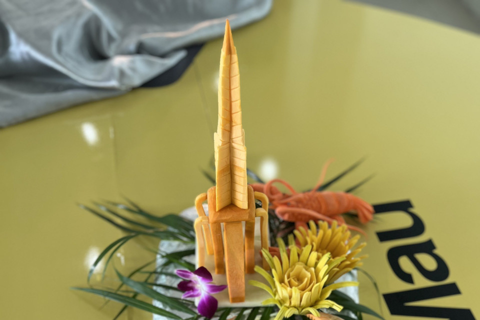 Các món ăn được chế biến cầu kỳ, trình bày đẹp mắt, mang đậm văn hóa riêng của từng tỉnh, thành.(Ảnh: Ánh Tuyết/TTXVN)