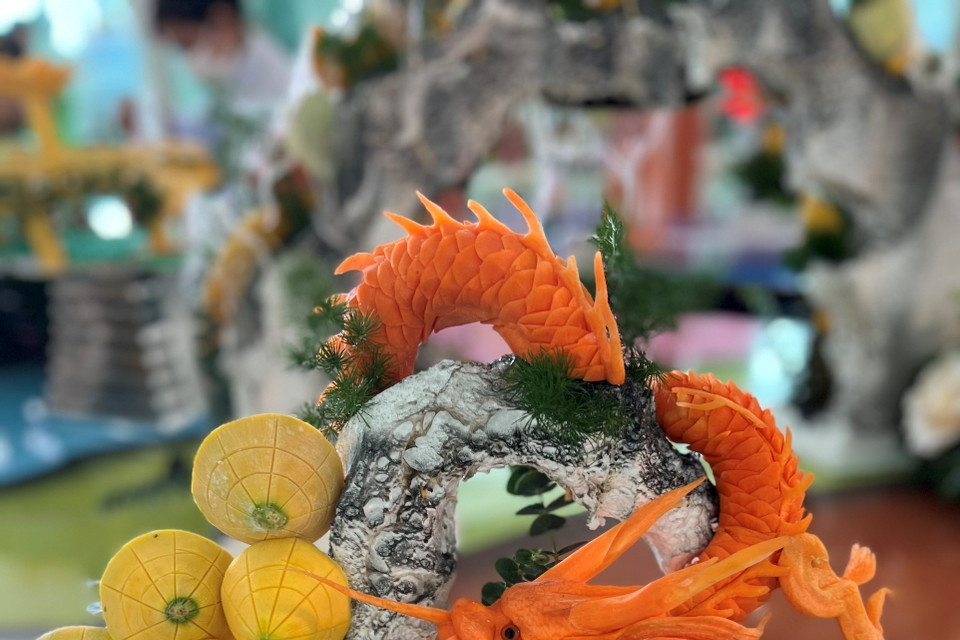 Các món ăn được chế biến cầu kỳ, trình bày đẹp mắt, mang đậm văn hóa riêng của từng tỉnh, thành. (Ảnh: Ánh Tuyết/TTXVN)