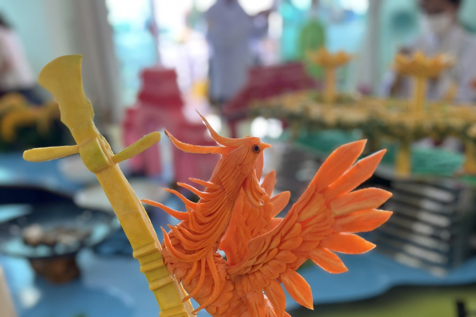 Các món ăn được chế biến cầu kỳ, trình bày đẹp mắt, mang đậm văn hóa riêng của từng tỉnh, thành. (Ảnh: Ánh Tuyết/TTXVN)