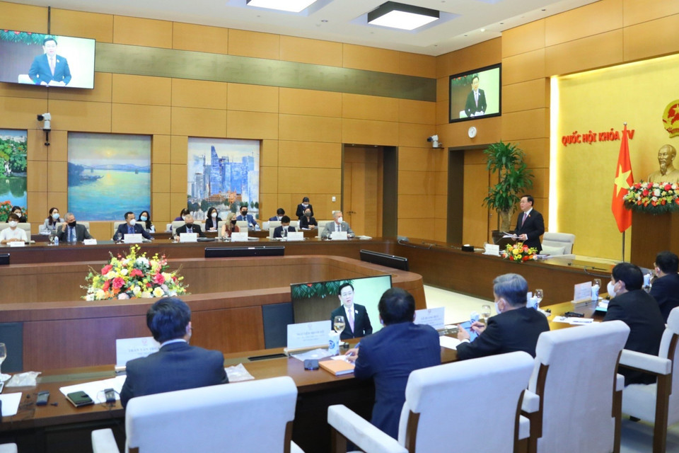 Quang cảnh buổi tiếp. (Ảnh: Văn Điệp/TTXVN)