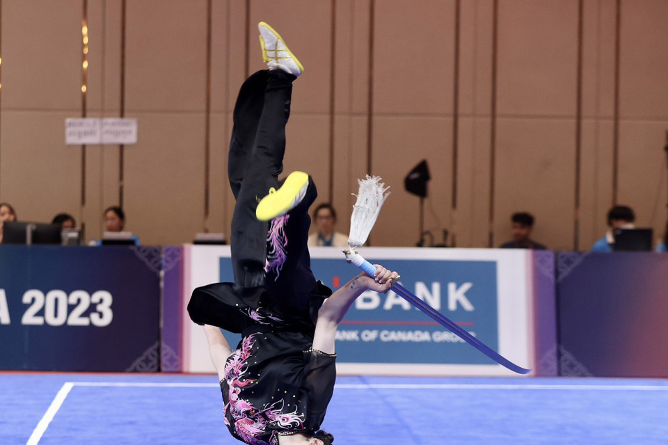 Với thành tích của Dương Thúy Vi, Đoàn Thể thao Việt Nam đã giành được tổng cộng 51 huy chương Vàng tại SEA Games 32. (Ảnh: Hoàng Linh/TTXVN)