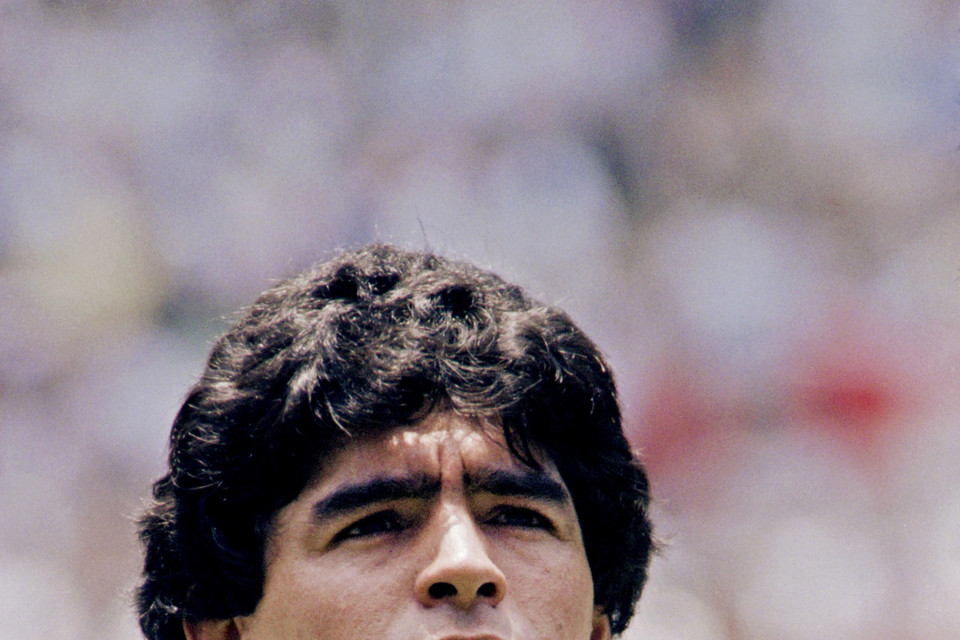 Tiền vệ Diego Maradona trong trận chung kết World Cup 1986 giữa tuyển Argentina và Đức ở Mexico ngày 29/6/1986 (Ảnh: AFP/TTXVN)