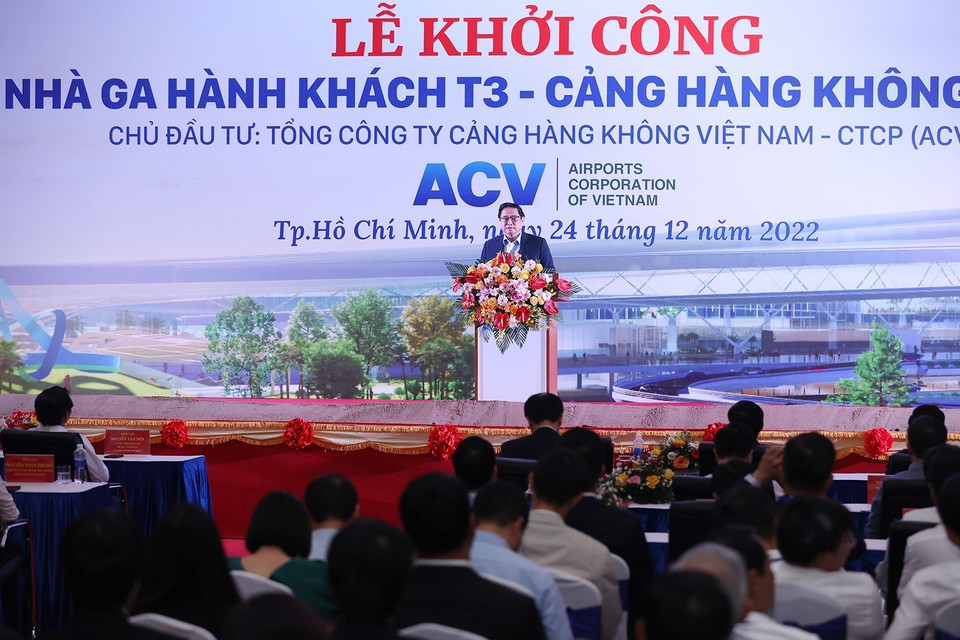 Sau khi hoàn thành, Cảng hàng không quốc tế Tân Sơn Nhất sẽ khai thác 90% chuyển bay nội địa, 10% chuyến bay quốc tế. (Ảnh: Dương Giang/TTXVN)