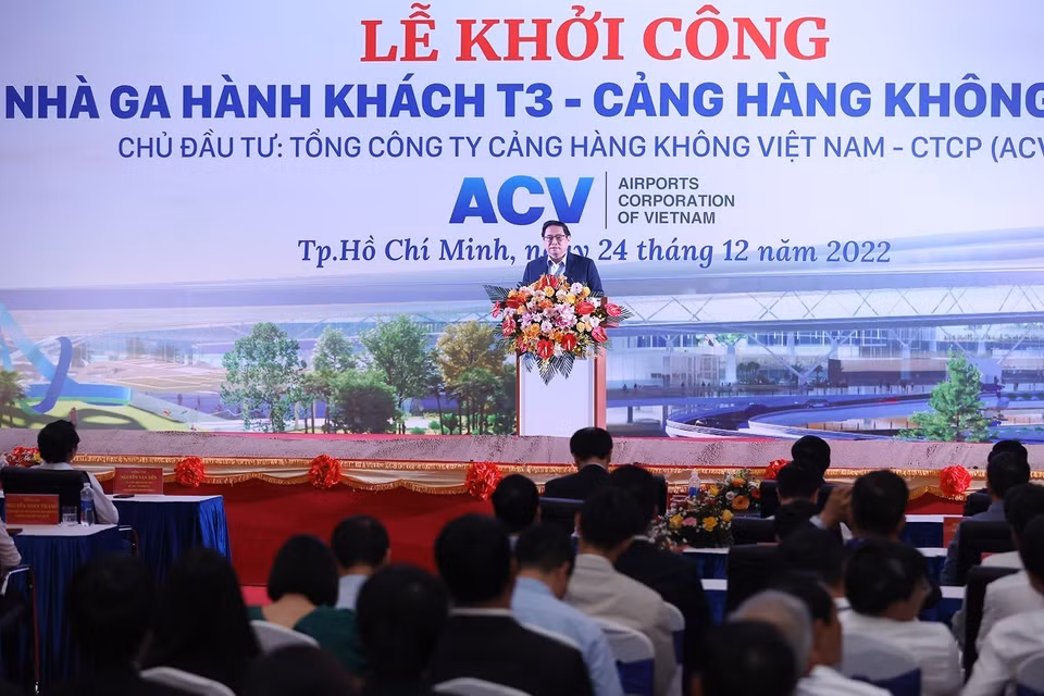 Sau khi hoàn thành, Cảng hàng không quốc tế Tân Sơn Nhất sẽ khai thác 90% chuyển bay nội địa, 10% chuyến bay quốc tế. (Ảnh: Dương Giang/TTXVN)