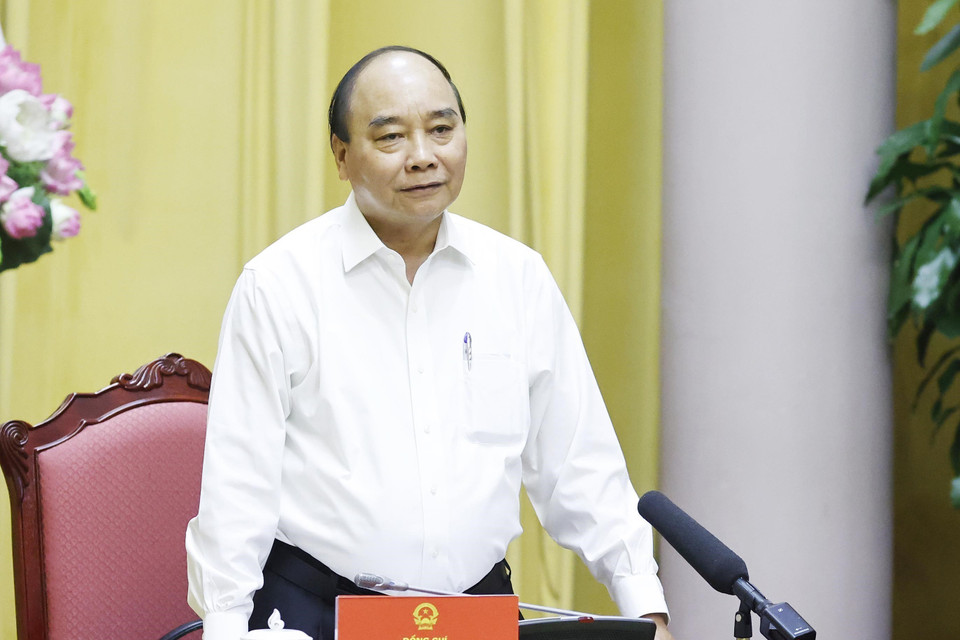 Chủ tịch nước Nguyễn Xuân Phúc phát biểu. (Ảnh: Thống Nhất/TTXVN)