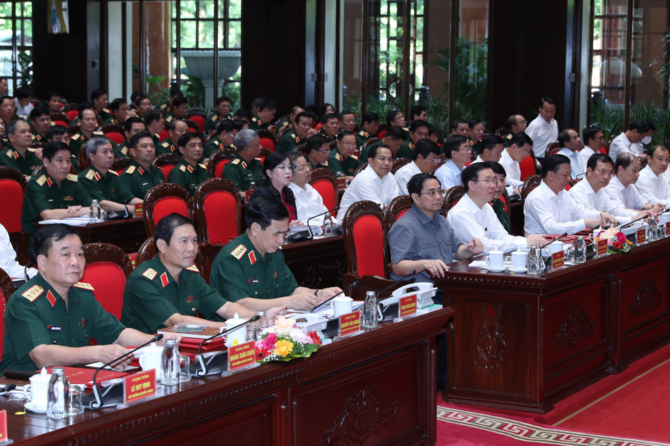 Thủ tướng Phạm Minh Chính và các đại biểu dự hội nghị. (Ảnh: Trọng Đức/TTXVN)