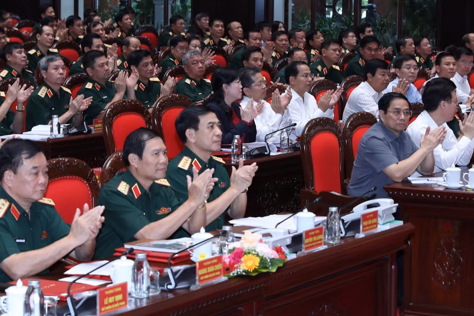 Thủ tướng Phạm Minh Chính và các đại biểu dự hội nghị. (Ảnh: Trọng Đức/TTXVN)