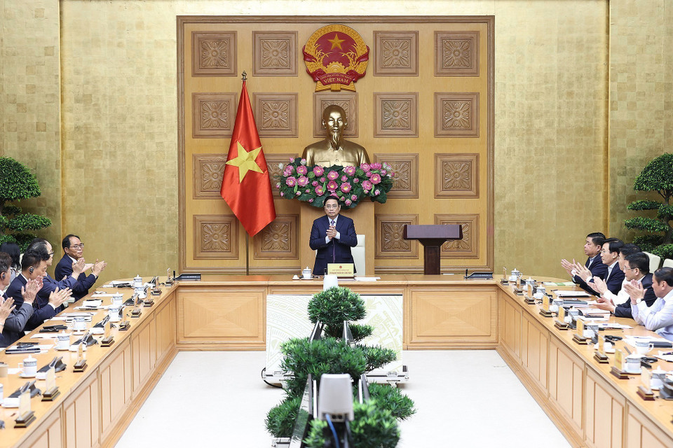 Quang cảnh buổi làm việc. (Ảnh: Dương Giang/TTXVN)