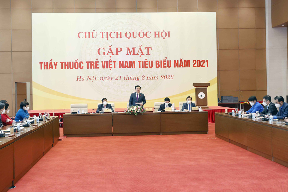 Quang cảnh buổi gặp mặt. (Ảnh: Doãn Tấn/TTXVN)