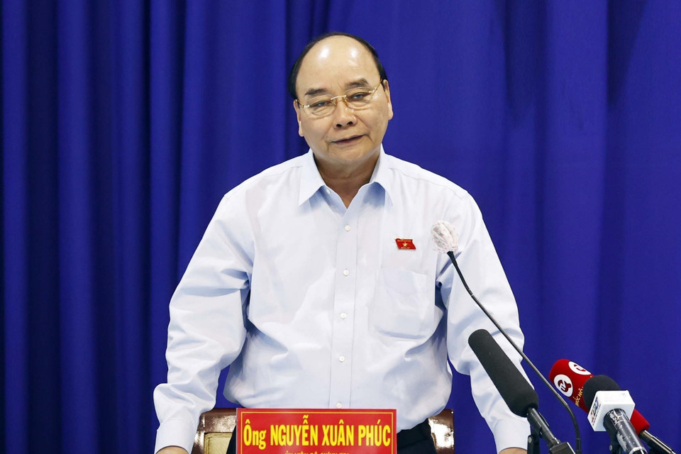 Chủ tịch nước Nguyễn Xuân Phúc phát biểu. (Ảnh: Thống Nhất/TTXVN)