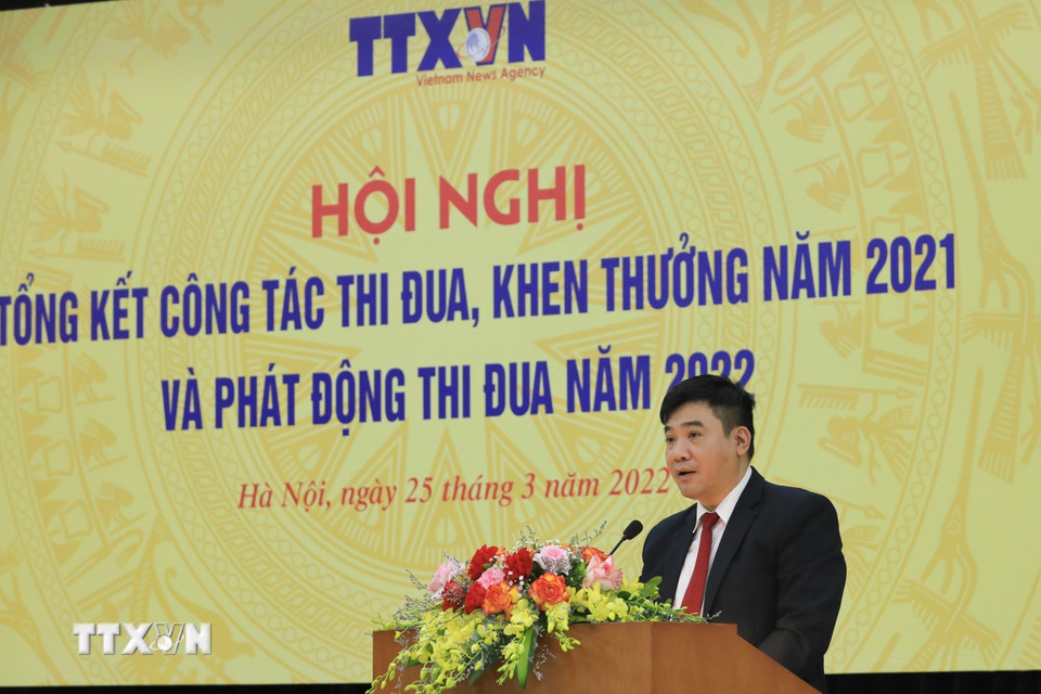 Phó Trưởng Ban Tổ chức cán bộ Đàm Danh Liêm phát biểu. (Ảnh: Tuấn Anh/TTXVN)