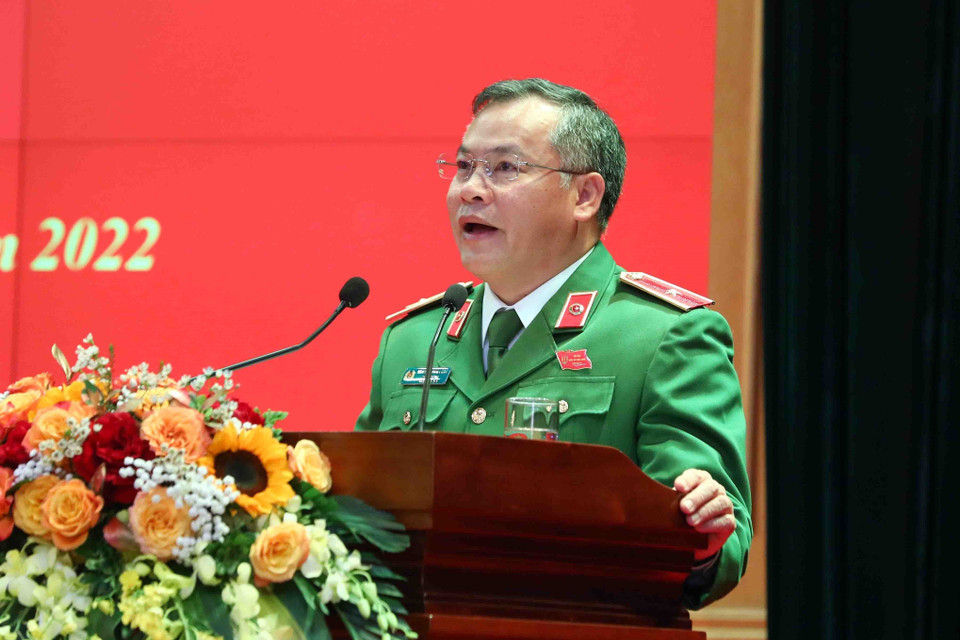 Thiếu tướng Nguyễn Văn Long, Thứ trưởng Bộ Công an phát biểu. (Ảnh: Phạm Kiên/TTXVN)