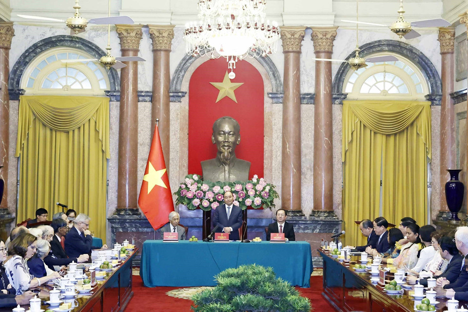 Quang cảnh buổi tiếp. (Ảnh: Thống Nhất/TTXVN)