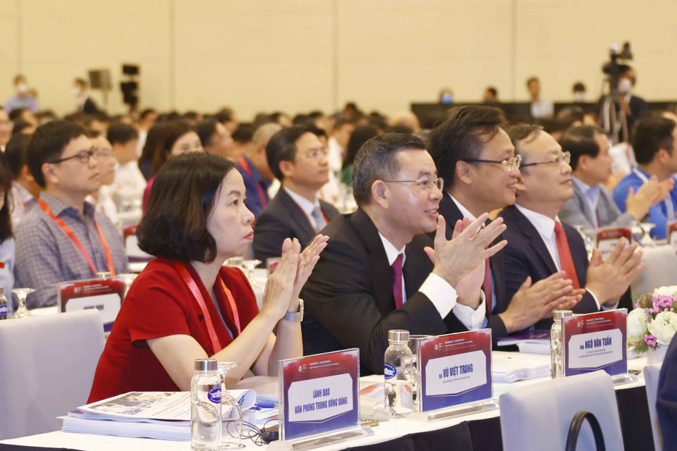 Đại biểu dự Diễn Kinh tế - Xã hội Việt Nam 2022. (Ảnh: Doãn Tấn/TTXVN)