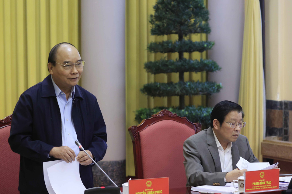 Chủ tịch nước Nguyễn Xuân Phúc phát biểu. (Ảnh: Thống Nhất/TTXVN)